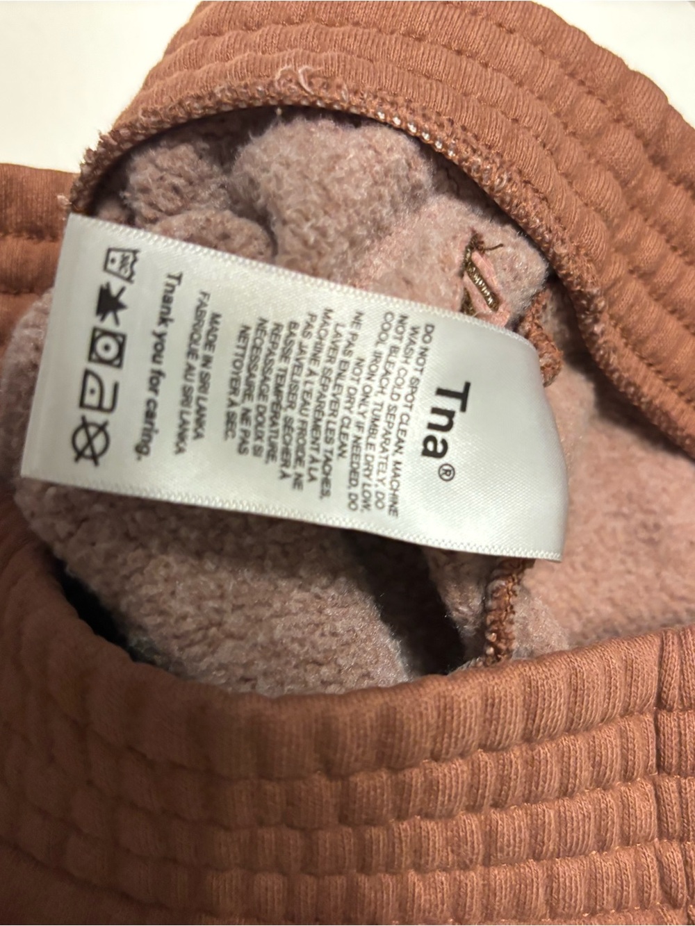Aritzia Tna Cozy Fleece Perfect Sweatshorts Brown Small 🤎 - Picture 6 of 7